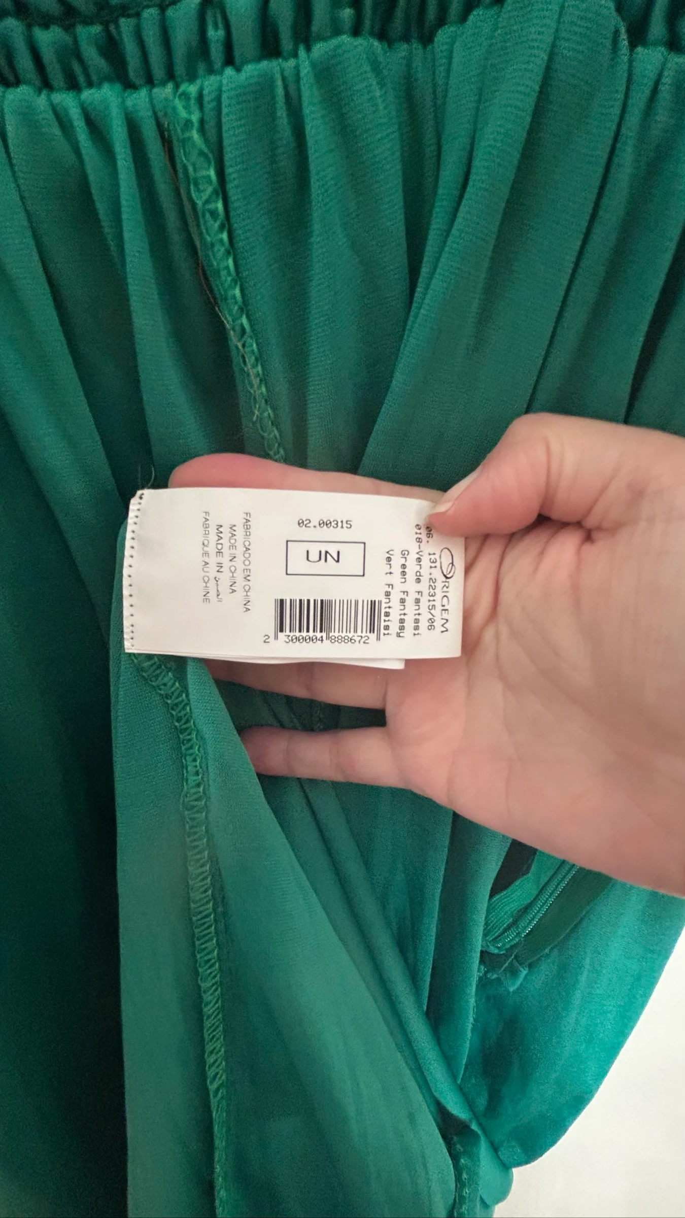 Long Green Origin Printed Dress with Appliqués | One Size (fits 36/38) – photo 9